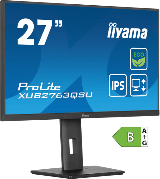 EAN 4948570124282 - iiyama ProLite XUB2763QSU-B1 pantalla para PC 68,6 cm (27") 2560 x 1440 Pixeles Quad HD LED Negro imagen 1