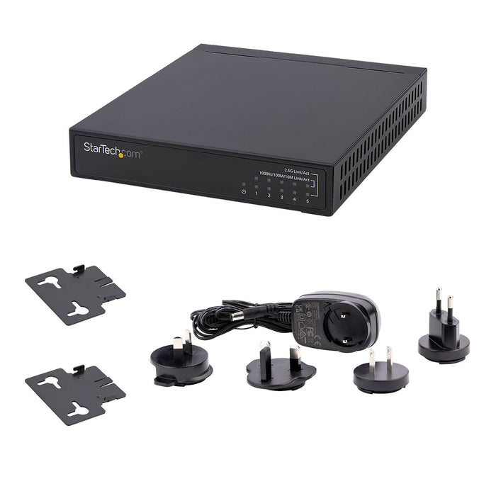 EAN 65030893183 - StarTech.com DS52000 switch No administrado 2.5G Ethernet (100/1000/2500) Negro imagen 11