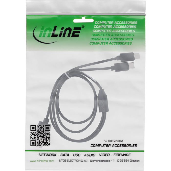 EAN 4043718318896 - InLine 35126 cable USB USB 2.0 0,5 m USB A 2 x USB C Negro imagen 3
