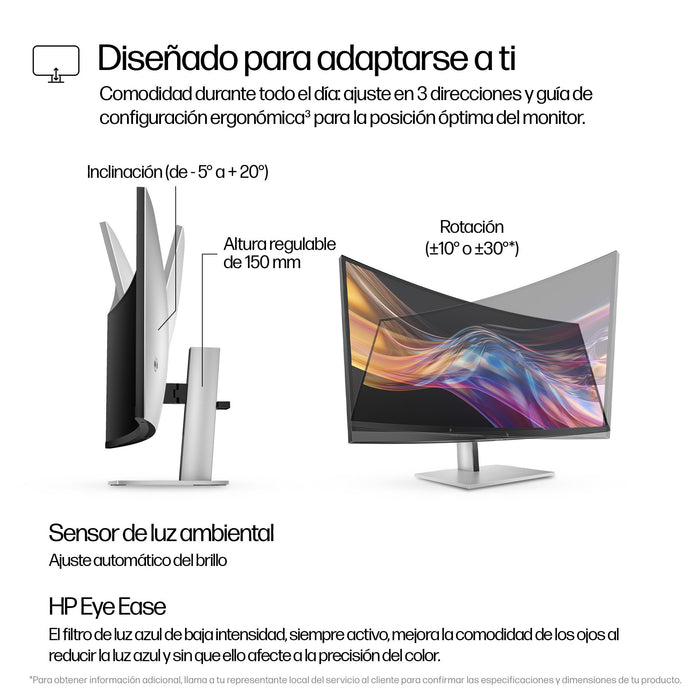 EAN 5715328385412 - HP Series 7 Pro 738pu pantalla para PC 95,2 cm (37.5") 3840 x 1600 Pixeles Wide Quad HD+ LCD Gris imagen 7