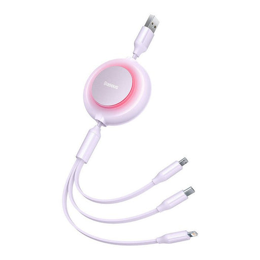 EAN 6932172609078 - Baseus CAMJ010005 cable USB USB 2.0 1,1 m USB A USB C/Micro-USB B/Lightning Violeta imagen 1