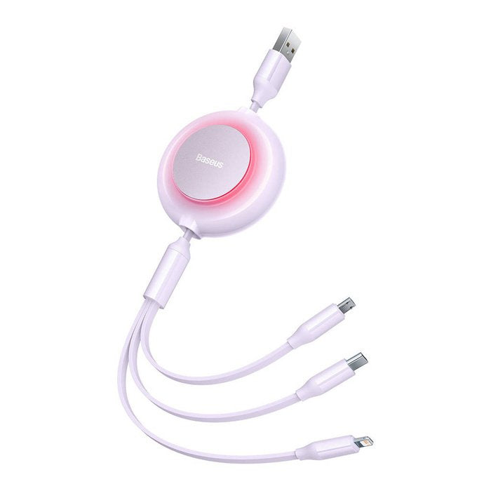 EAN 6932172609078 - Baseus CAMJ010005 cable USB USB 2.0 1,1 m USB A USB C/Micro-USB B/Lightning Violeta imagen 1