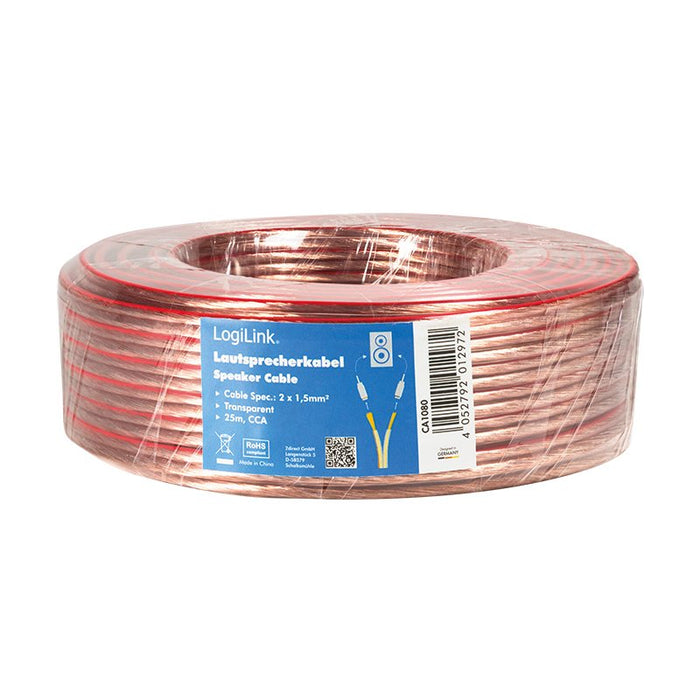 EAN 4052792012972 - LogiLink CA1080 cable de audio 25 m Transparente imagen 3
