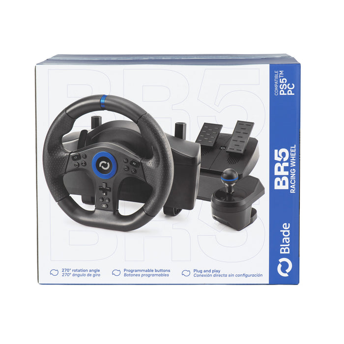 EAN 8436563095061 - Blade BL7002 mando y volante Negro, Azul USB Volante + pedales + palanca de cambios PC, PlayStation 5 imagen 8