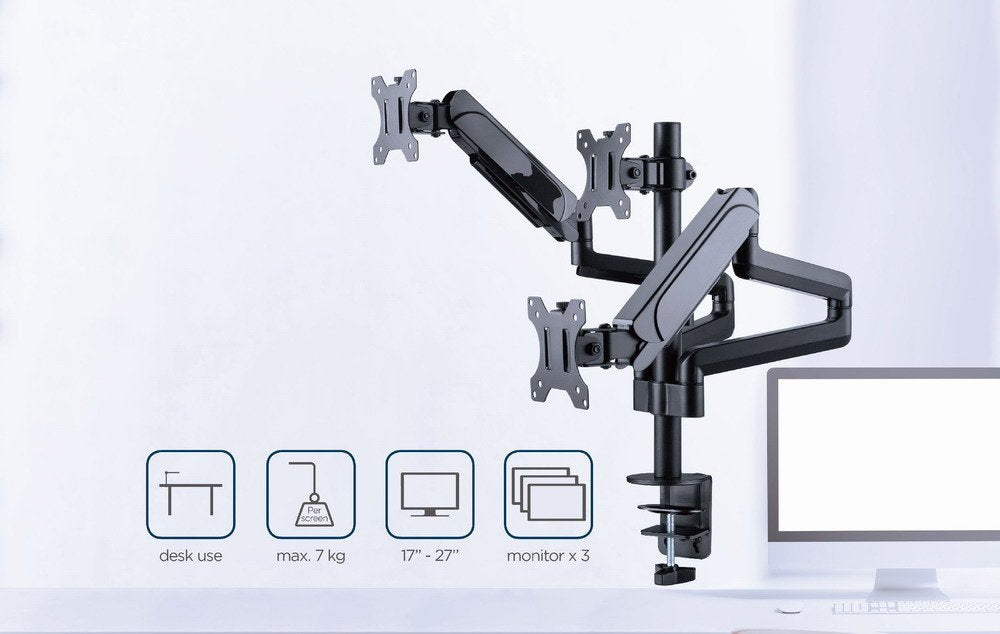 EAN 8716309127646 - Gembird MA-DA3-01 soporte para monitor 68,6 cm (27") Escritorio Negro imagen 18