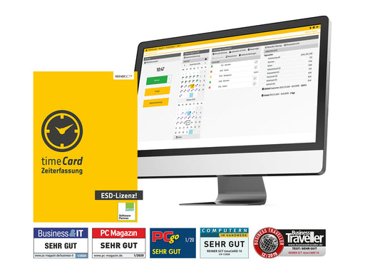 EAN 4011170084161 - Reiner SCT timeCard time recording ESD, Basic version Comercial 1 licencia(s) Descarga electrónica de sof imagen 2
