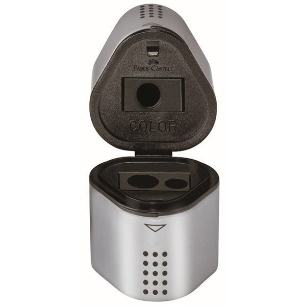 EAN 4005401003939 - Faber-Castell Grip 2001 Sacapuntas manual Plata imagen 3