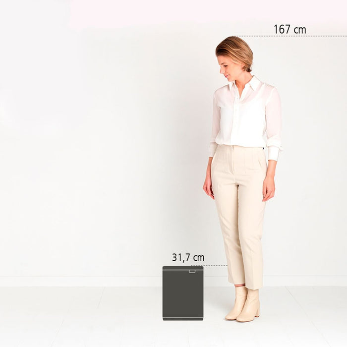 EAN 8710755222368 - Brabantia Bo Waste Bin 7 L Rectangular Acero Negro, Blanco imagen 3