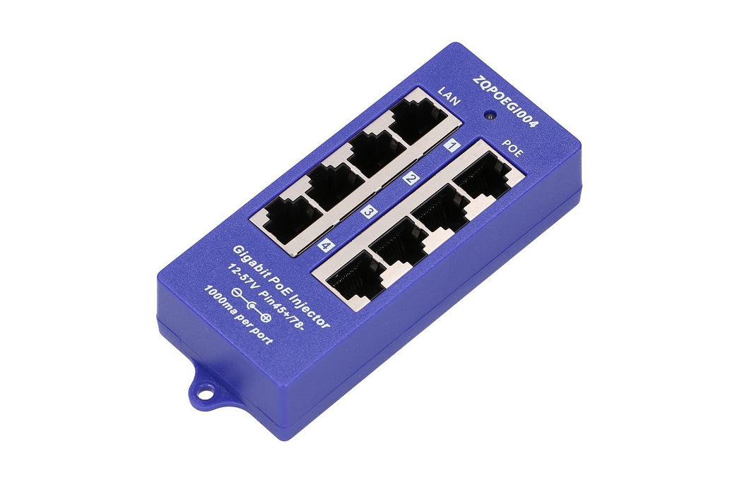 EAN 5902560366358 - Extralink POE INJECTOR 4 PORT GIGABIT - 1 Gbps - 4-Port Gigabit Ethernet 48 V imagen 1