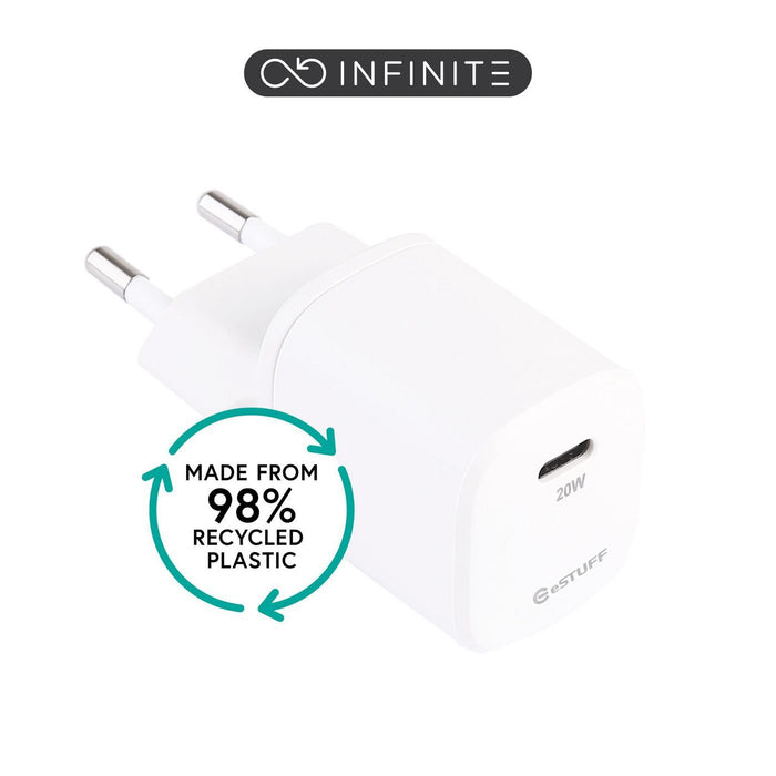 EAN 5715063055373 - eSTUFF ES637025-BULK cargador de dispositivo móvil Smartphone Blanco Corriente alterna Carga rápida Inter imagen 1