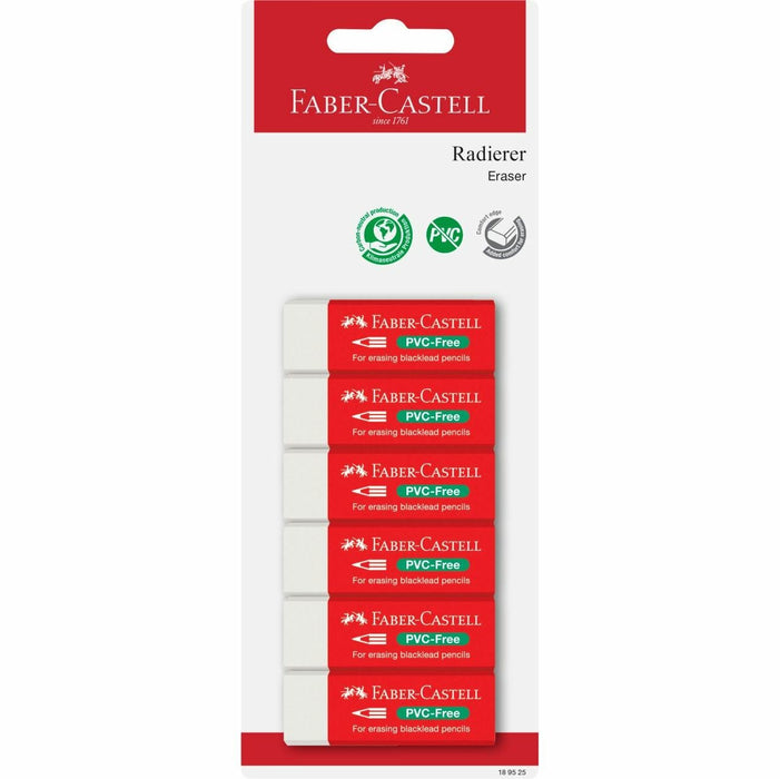 EAN 4005404001802 - Faber-Castell 189525 goma Blanco 6 pieza(s) imagen 1