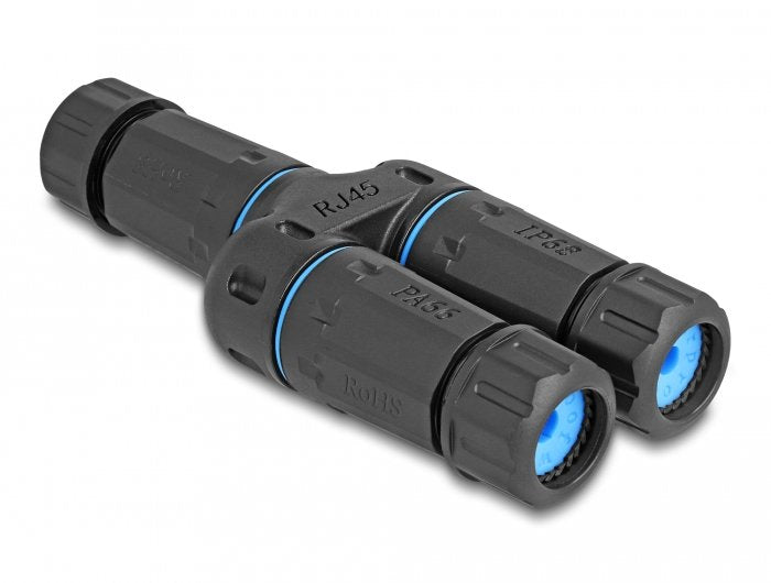 EAN 4043619868087 - DeLOCK 86808 conector 1 x RJ45/2 x RJ45 Negro, Azul imagen 2