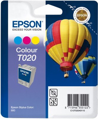 EAN 8715946360126 - Epson Hot Air Balloon Ink Cartridge 3 Colour T020 cartucho de tinta 1 pieza(s) Original Cian, Magenta, Am imagen 2