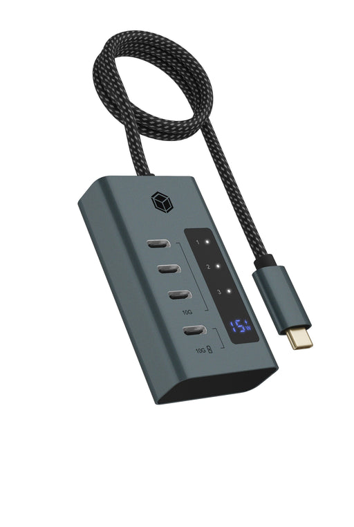 EAN 4250078173977 - ICY BOX IB-HUB1454-C31 USB 3.2 Gen 1 (3.1 Gen 1) Type-C 10000 Mbit/s Azul, Gris imagen 2