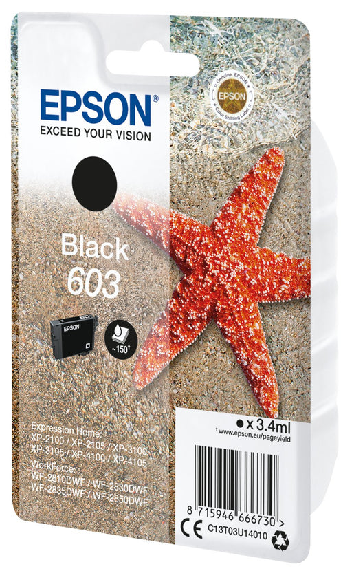 EAN 8715946666747 - Epson C13T03U14020 cartucho de tinta 1 pieza(s) Original Rendimiento estándar Negro imagen 1