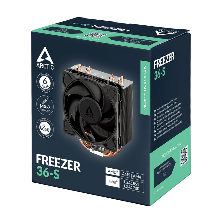EAN 4895265000966 - ARCTIC Freezer 36-S Procesador Refrigerador de aire 12 cm Negro, Acero inoxidable 1 pieza(s) imagen 7