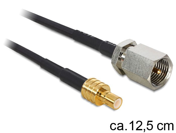 EAN 4043619884735 - DeLOCK 88473 cable coaxial 0,125 m FME SMB Oro, Negro imagen 1
