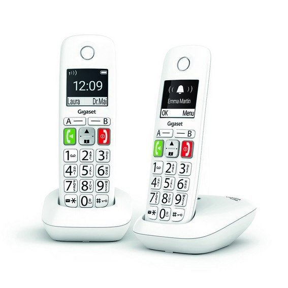 EAN 4250366856124 - Gigaset E290 Duo Teléfono DECT/analógico Identificador de llamadas Blanco imagen 1