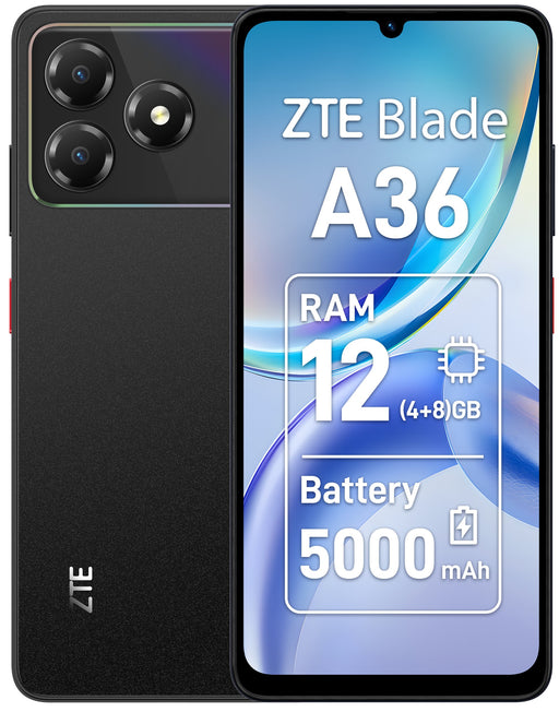 EAN 6902176146664 - ZTE Blade A36 17,1 cm (6.75") SIM doble Android 15 4G USB Tipo C 4 GB 64 GB 5000 mAh Negro imagen 1