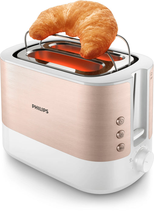 EAN 8720389031021 - Philips Viva Collection HD2638/11 tostadora 7 2 rebanada(s) 950 W Oro rosa, Blanco imagen 5