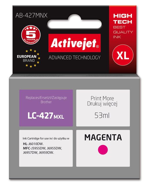 EAN 5901443392347 - Activejet AB-427MNX cartucho de tinta 1 pieza(s) Compatible Rendimiento estándar Magenta imagen 1