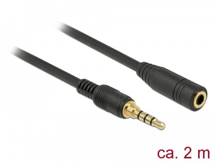 EAN 4043619856312 - DeLOCK 85631 cable de audio 2 m 3,5mm Negro imagen 1