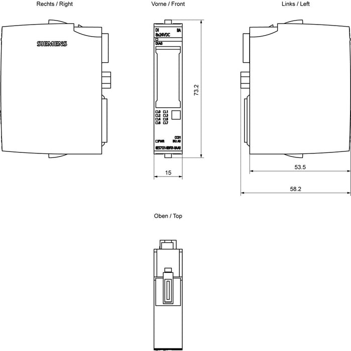 EAN 4047623408673 - Siemens 6ES7131-6BF01-0AA0 adaptador e inversor de corriente Interior Multicolor imagen 4