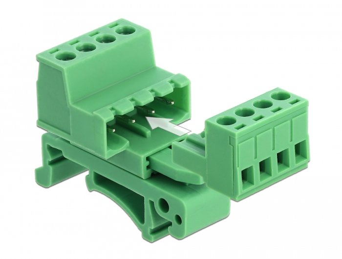 EAN 4043619660797 - DeLOCK 66079 bloque de terminales 4-pin Verde imagen 2