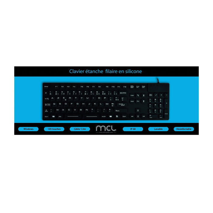 EAN 3700224765095 - MCL ACK-729/N teclado Universal USB + PS/2 AZERTY Francés Negro imagen 6