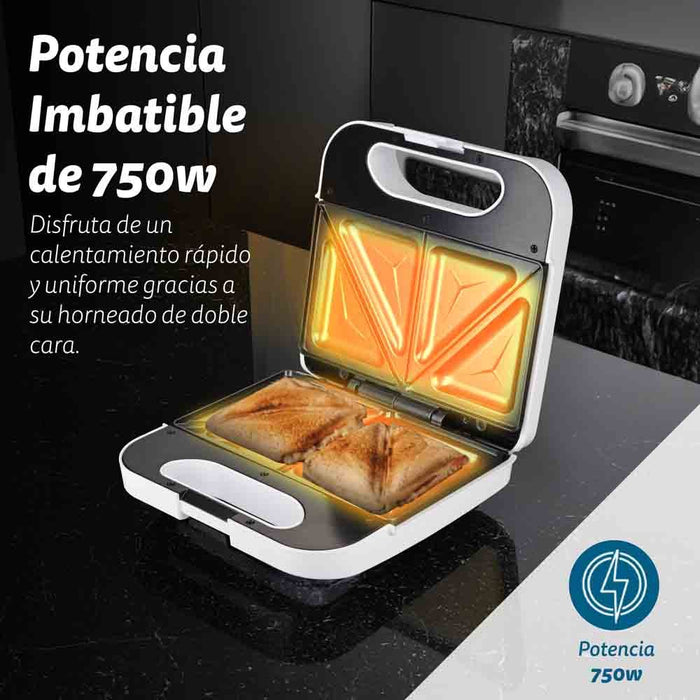 EAN 8426156018058 - Grunkel SAN-CCBL sandwichera 750 W Blanco imagen 2