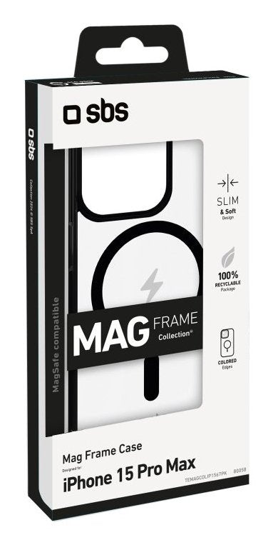 EAN 8018417480058 - SBS TEMAGCOLIP1567PK funda para teléfono móvil 17 cm (6.69") Negro, Transparente imagen 2