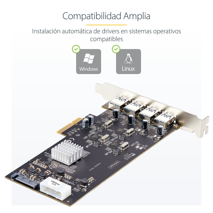 EAN 0065030912761 - StarTech.com P5Q4A-USB-CARD tarjeta y adaptador de interfaz USB 3.2 Gen 1 (3.1 Gen 1) imagen 13