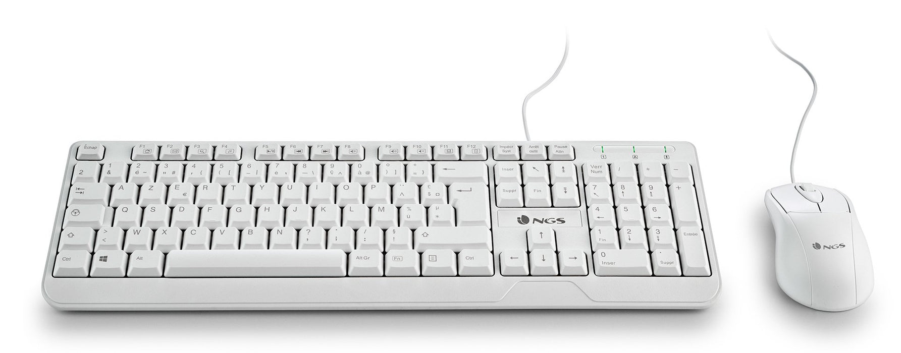 EAN 8435430624151 - NGS COCOAKITWHITEFRENCH FR teclado Ratón incluido Hogar / Oficina USB AZERTY Francés Blanco imagen 3