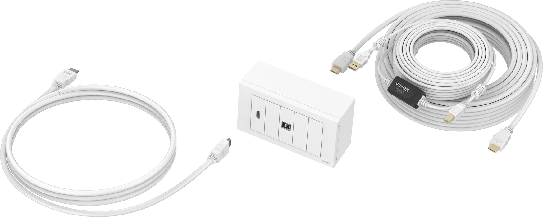 EAN 9792816000008 - Vision TC3-PK10M toma de corriente HDMI + USB Type-B Blanco imagen 1
