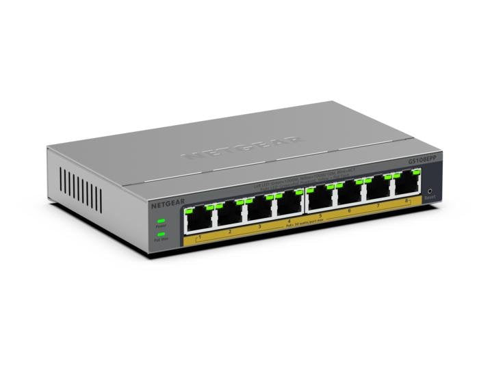 EAN 0606449174793 - NETGEAR GS108EPP No administrado Gigabit Ethernet (10/100/1000) Energía sobre Ethernet (PoE) Montaje en p imagen 1