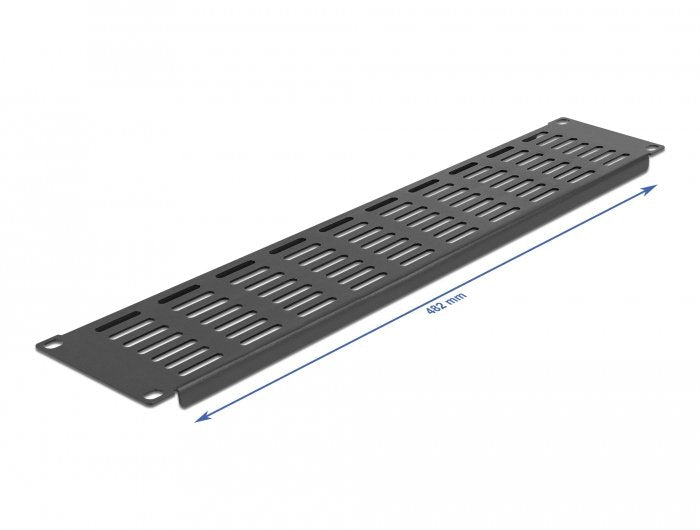 EAN 4043619666805 - DeLOCK 66680 accesorio de bastidor Panel ciego de relleno para rack con ventilación y bisagras (2U) imagen 2