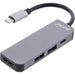 EAN 4043718300815 - InLine 33271H hub de interfaz USB 3.2 Gen 1 (3.1 Gen 1) Type-C 5000 Mbit/s Gris imagen 1