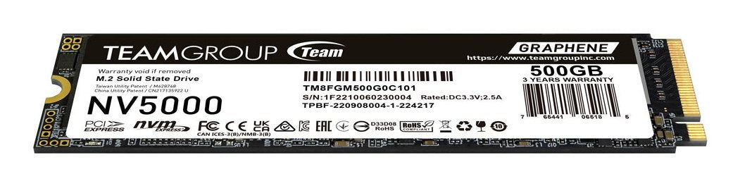 EAN 4711430808505 - Team Group NV5000 500 GB M.2 PCI Express 4.0 NVMe 3D NAND imagen 2