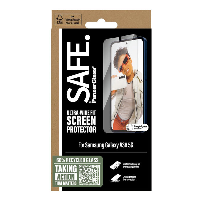 EAN 5715685017612 - PanzerGlass SAFE. by ® Screen Protector Samsung Galaxy A36 5G | Ultra-Wide Fit w. EasyAligner Protector d imagen 3