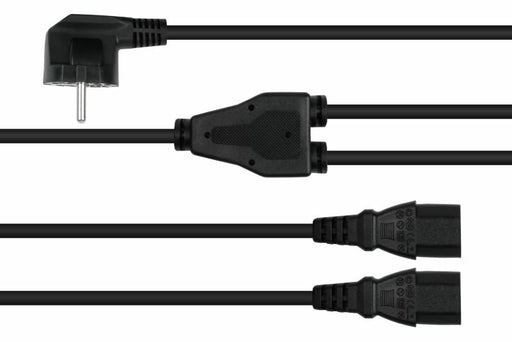 EAN 4066857000347 - Kabelmeister SK0136-S020 cable de transmisión Negro 2 m Enchufe tipo E+F Acoplador C13 2 x imagen 2