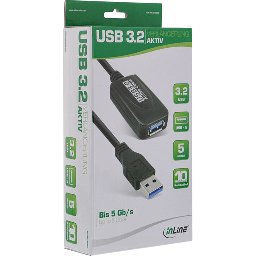 EAN 4043718153763 - InLine 35650 cable USB USB 3.2 Gen 1 (3.1 Gen 1) 5 m USB A Negro imagen 2