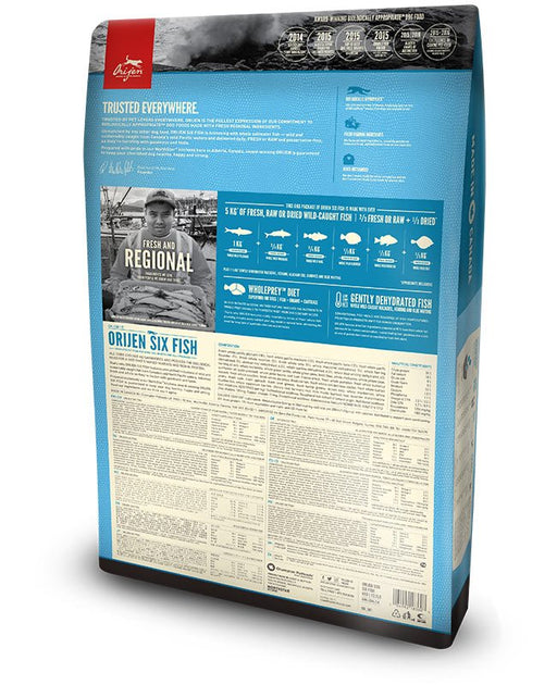 EAN 0064992183608 - Orijen Six Fish 6 kg Adulto Pescados imagen 2