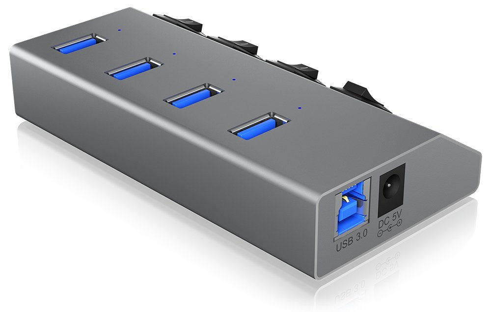 EAN 4250078164883 - ICY BOX IB-HUB1405 USB 3.2 Gen 1 (3.1 Gen 1) Type-B 5000 Mbit/s Antracita imagen 7