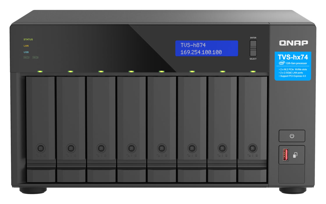 EAN 4711103082409 - QNAP TVS-h874 NAS Torre Intel® Core™ i7 32 GB DDR4 0 TB QuTS hero Negro imagen 1