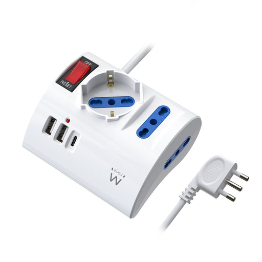 EAN 8052101433708 - Ewent EW3868 base múltiple 2 m 3 salidas AC Interior Blanco imagen 1