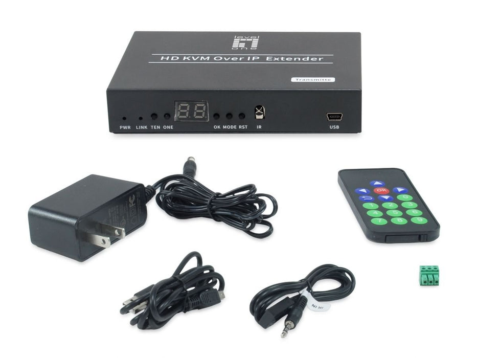 EAN 4015867239056 - LevelOne HVE-6701T extensor audio/video Transmisor de señales AV Negro imagen 3