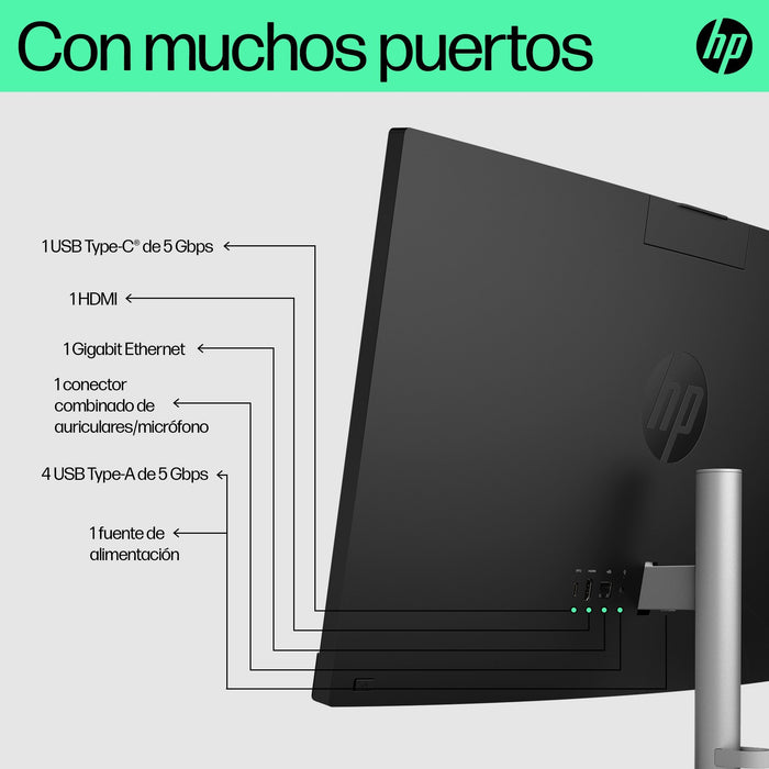 EAN 0198828053640 - HP 24-cr0104ns AMD Ryzen™ 5 7520U 60,5 cm (23.8") 1920 x 1080 Pixeles PC todo en uno 16 GB LPDDR5-SDRAM 1 imagen 4