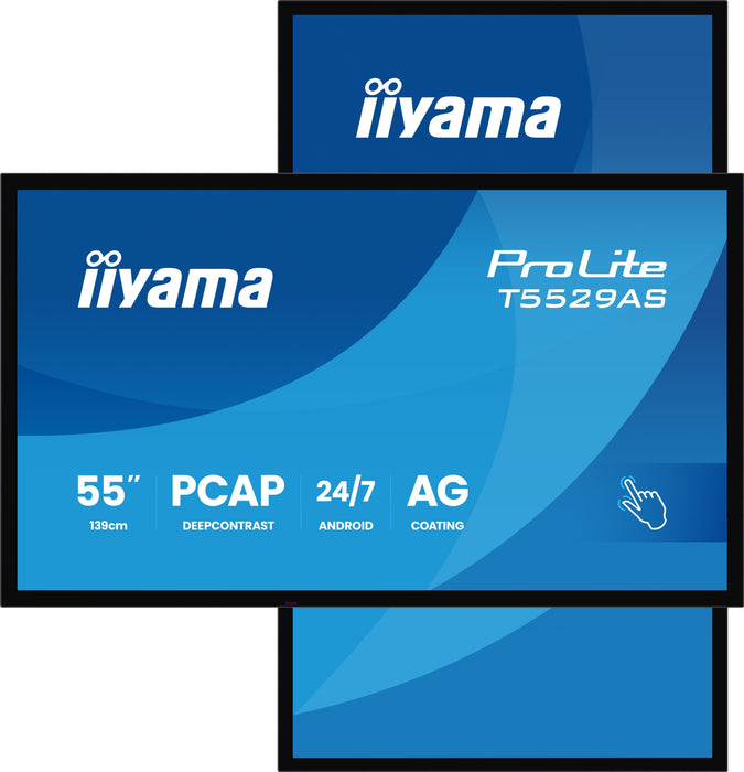 EAN 4948570125586 - iiyama T5529AS-B1AG pantalla de señalización Panel plano interactivo 138,7 cm (54.6") LED Wifi 500 cd / m imagen 1