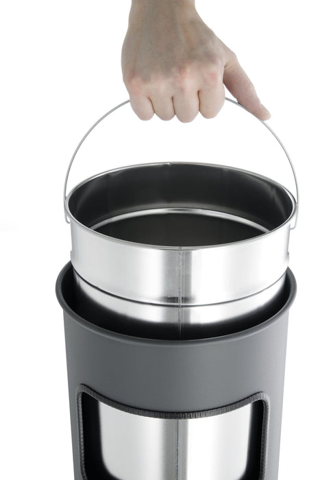 EAN 8710968203314 - Durable 333023 papelera 17 L Alrededor Metal Plata imagen 5