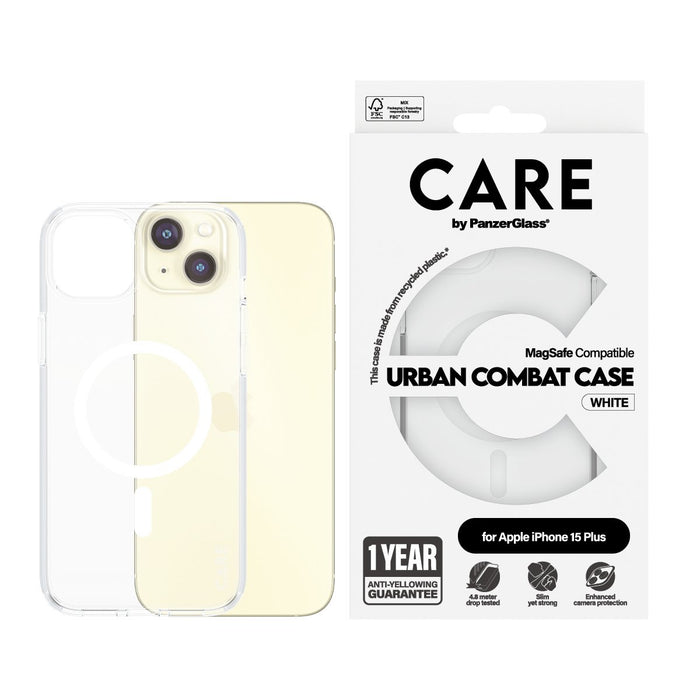 EAN 5715685005541 - PanzerGlass CARE™ by ® Urban Combat Case Transparent w. White MagSafe iPhone 15 Plus funda para teléfono  imagen 2